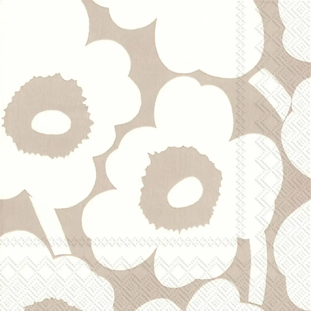 Unikko Linen Cream Cocktail Napkin