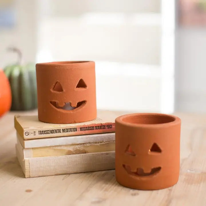 Terracotta Jack -O-Lantern
