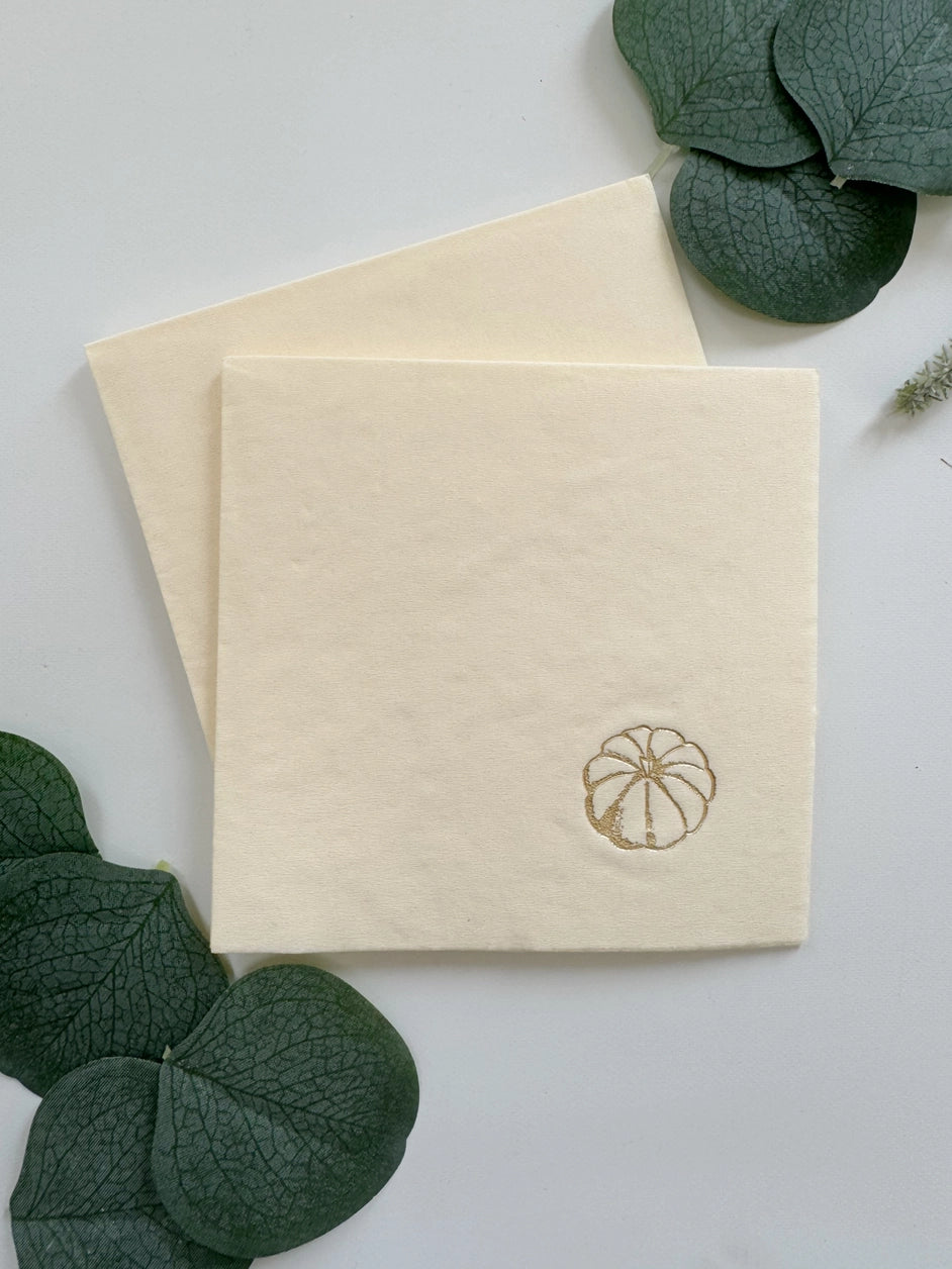Cream Pumpkin Napkin