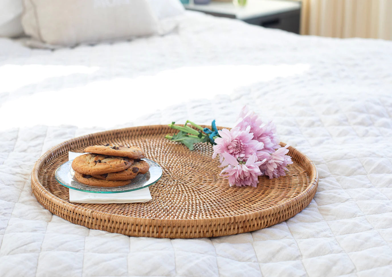 Round Tray Honey Brown