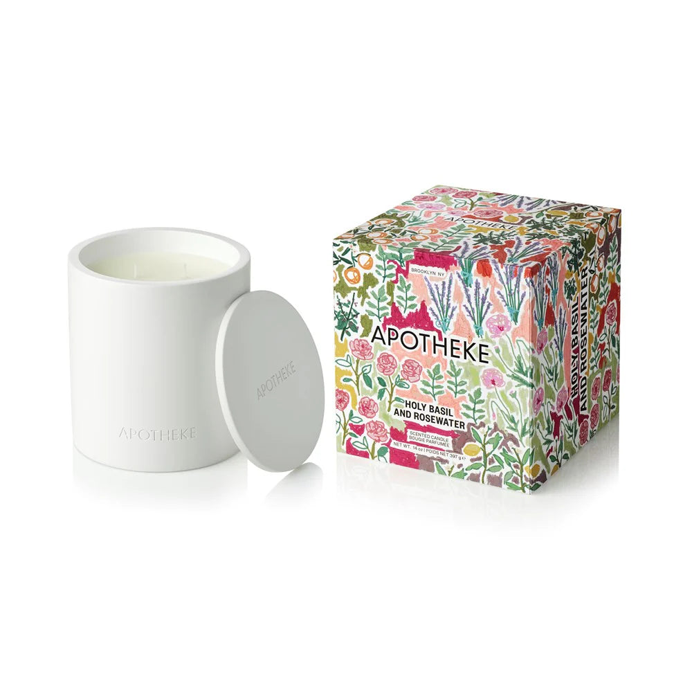Apotheke Holy Basil & Rosewater 2-Wick Candle