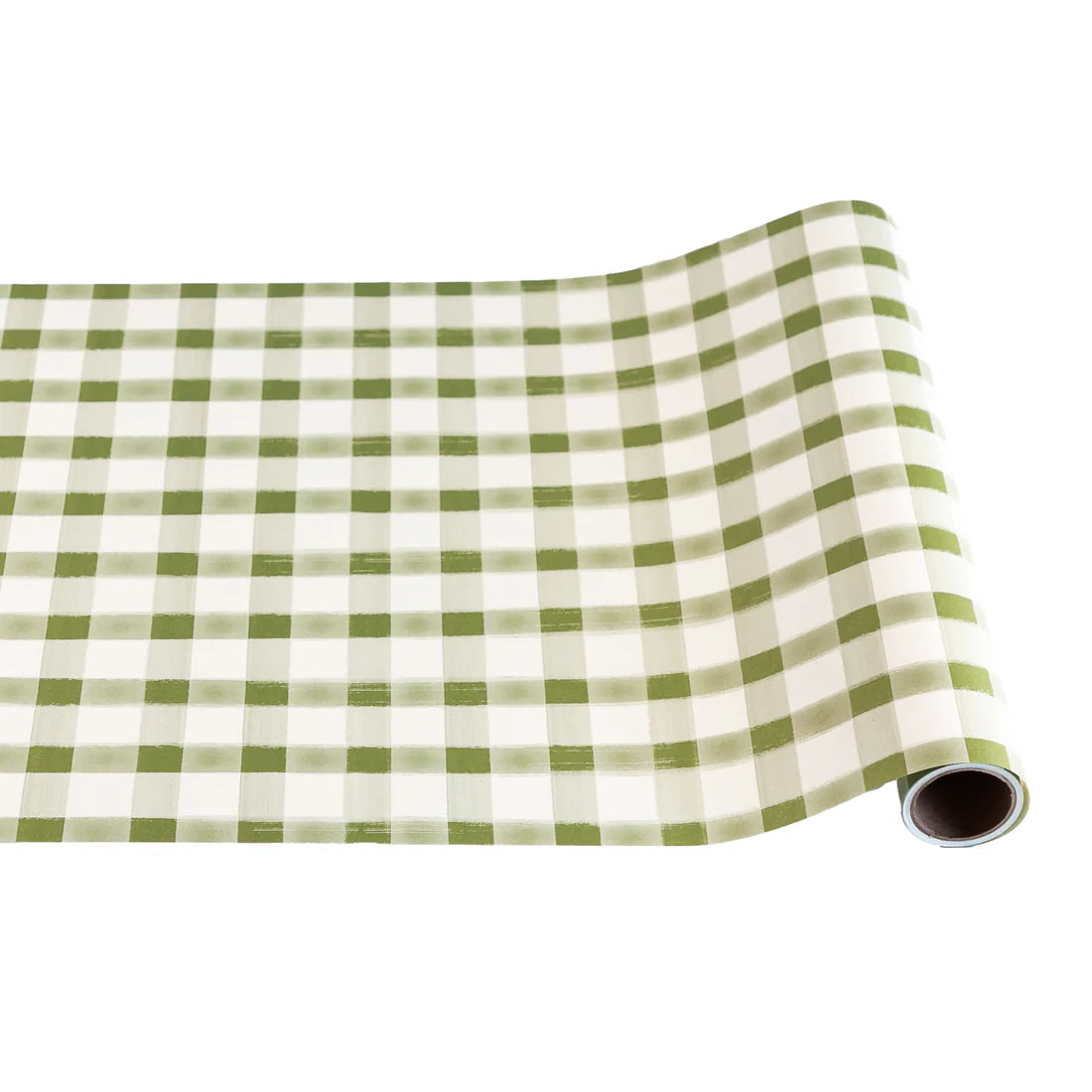 Hester & Cook Moss Painted Check Runner