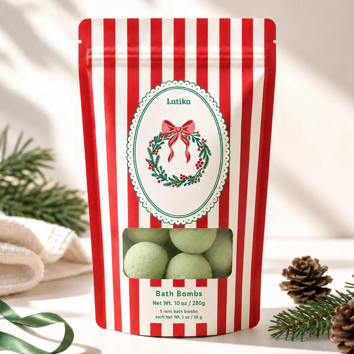 Wreath Mini Bath Bombs
