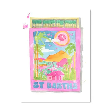 Small Matchbook Watercolor Print - 5 x 7"