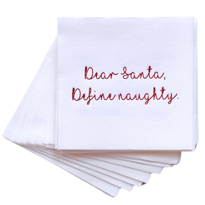Lined Design Cocktail Napkins
