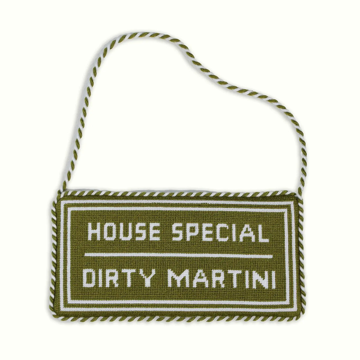 Dirty Martini Needlepoint Pillow