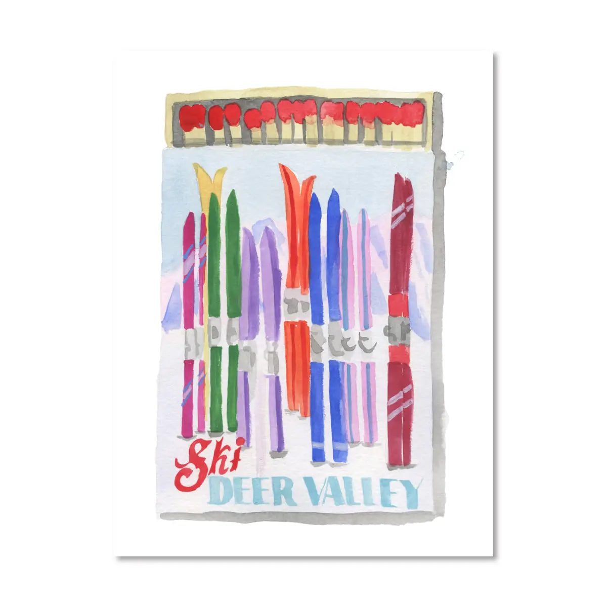 Small Matchbook Watercolor Print - 5 x 7"
