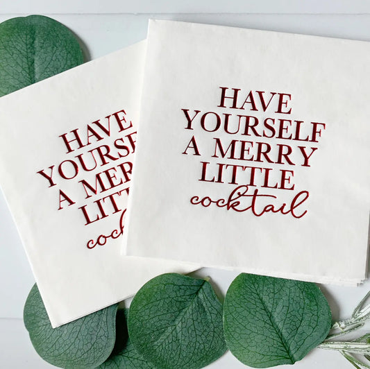 Merry Little Cocktail  Napkin