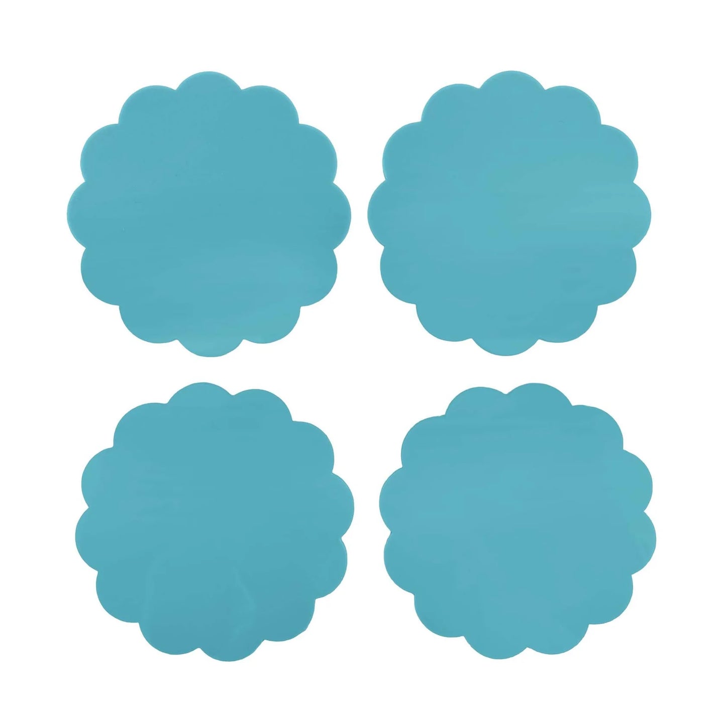 Scallop Acrylic Coaster Set