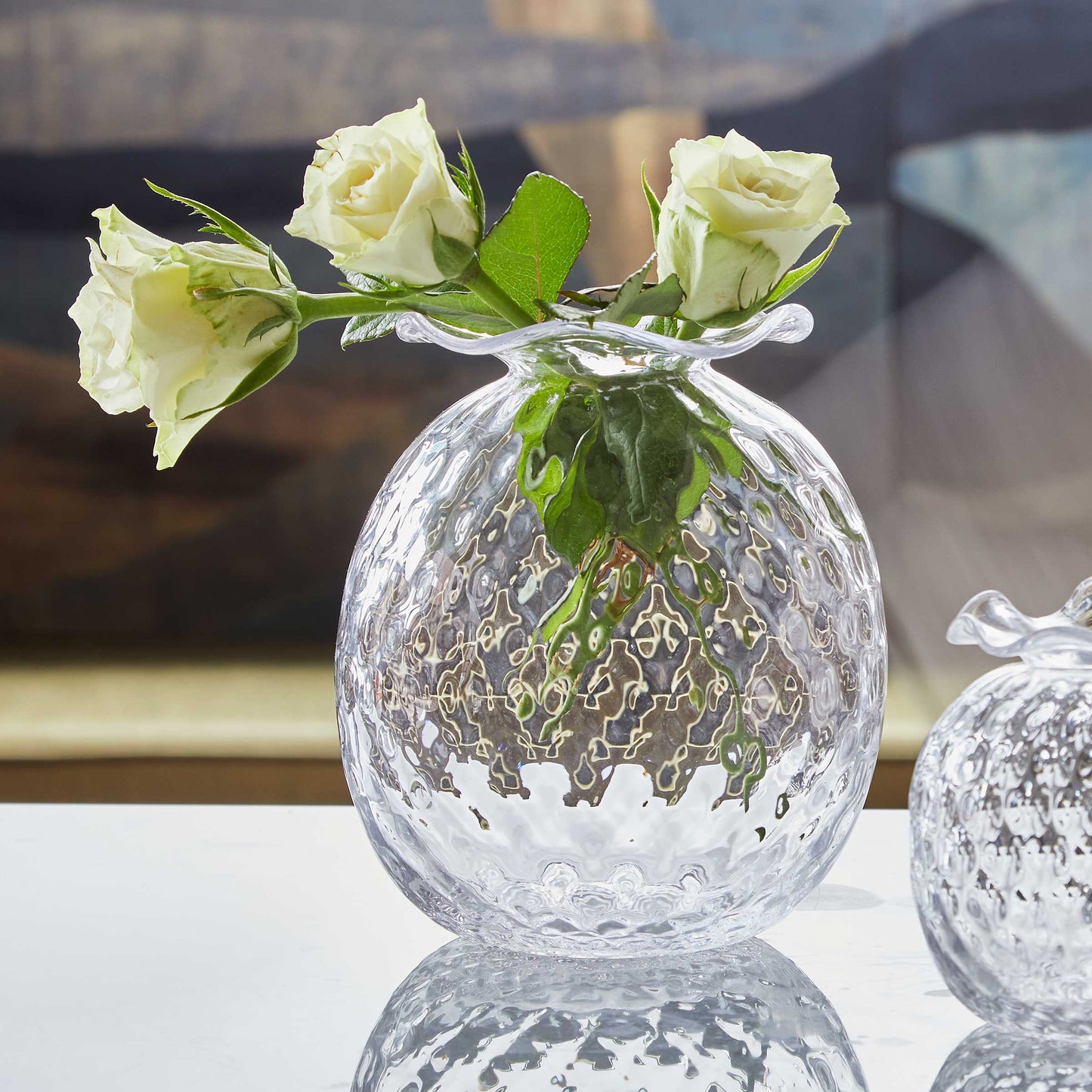 Textured Glass Bud Vase - Large