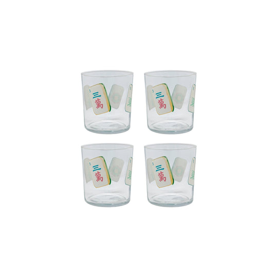Mahjong Glass Set of 4