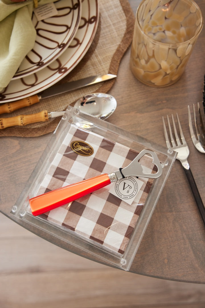 Caspari Acrylic Cocktail Napkin Tray