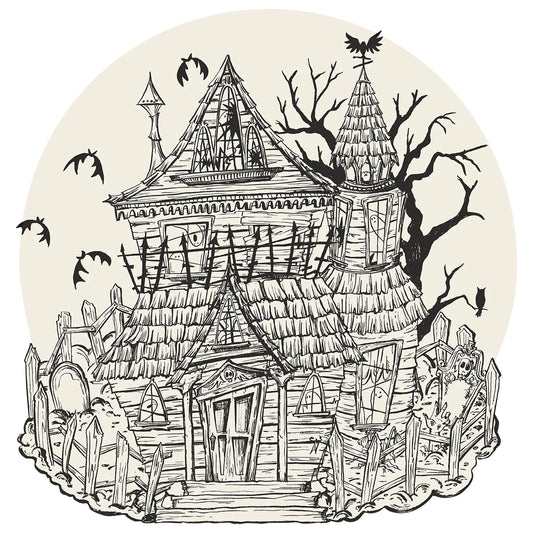 Haunted House Coloring Placemats