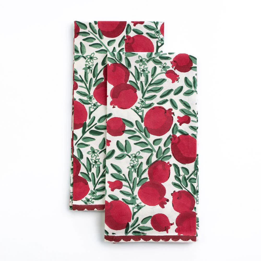 Pomegranate Tea Towels - Set of Two - Pinot
