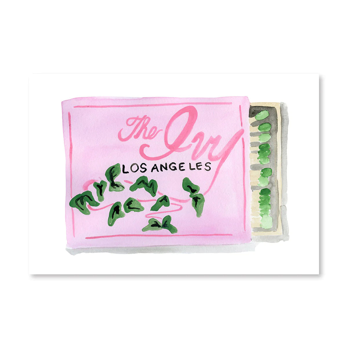 Small Matchbook Watercolor Print - 5 x 7"
