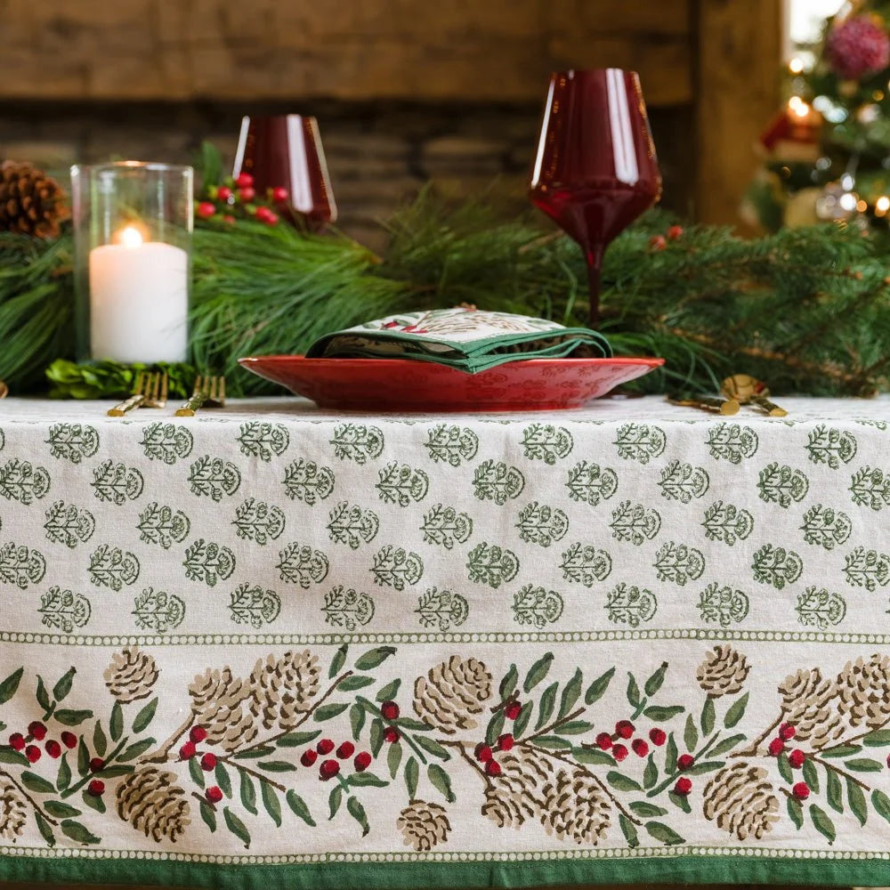 Pomegranate Christmas Tablecloth