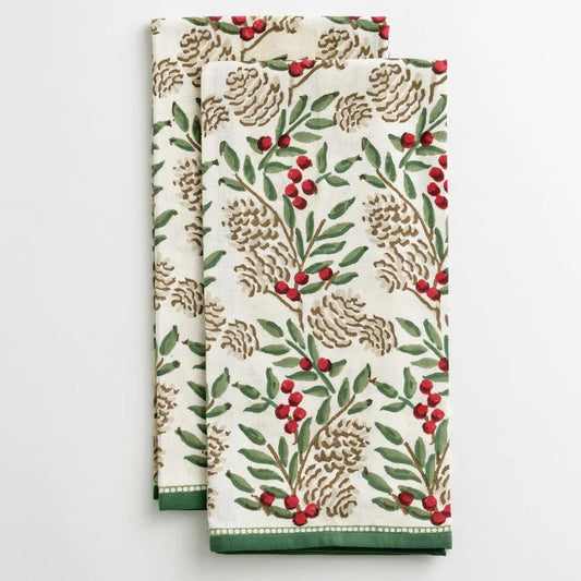 Pomegranate Christmas Tea Towels