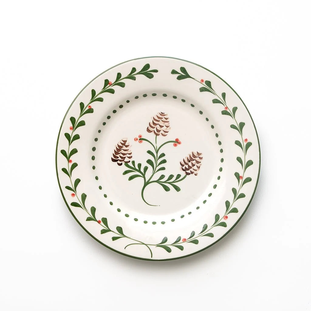 Holly & Pinecone Dinner Plate