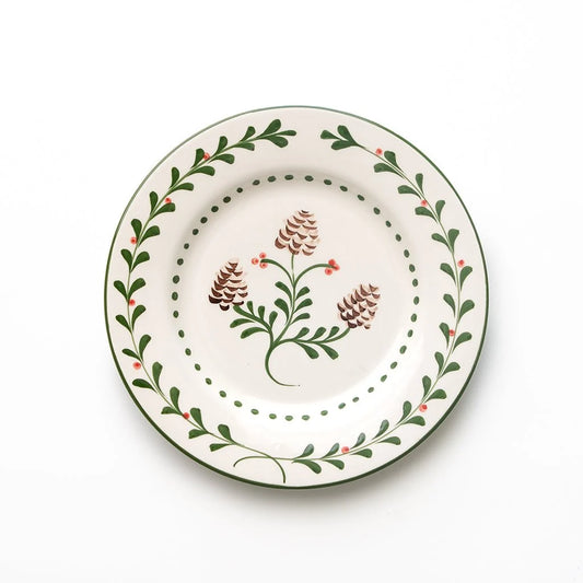 Holly & Pinecone Dinner Plate