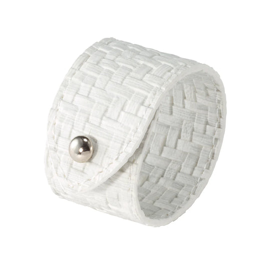 Bodrum White Wicker Napkin Rings