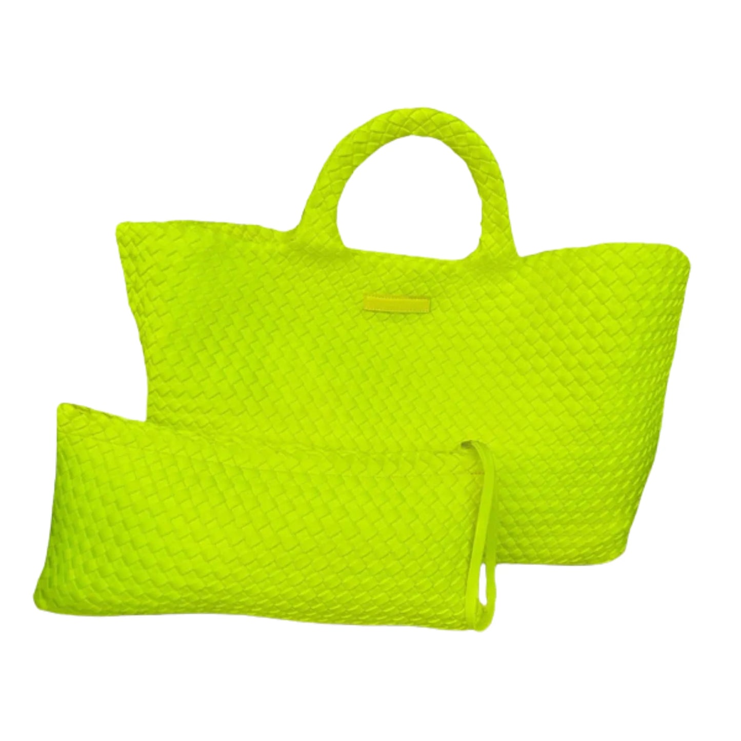 Peace Love Mahjong Carryall Bag in Chartreuse