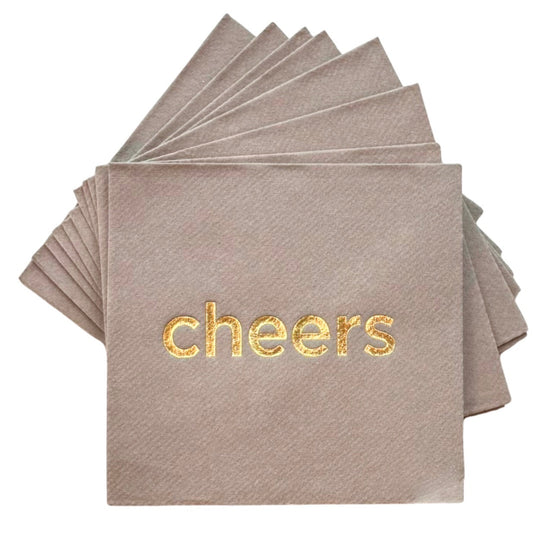 Lined Design Cocktail Napkins
