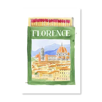 Small Matchbook Watercolor Print - 5 x 7"