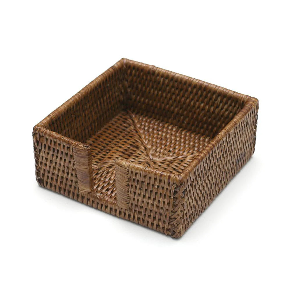 Caspari Guest Towel Rattan Holder