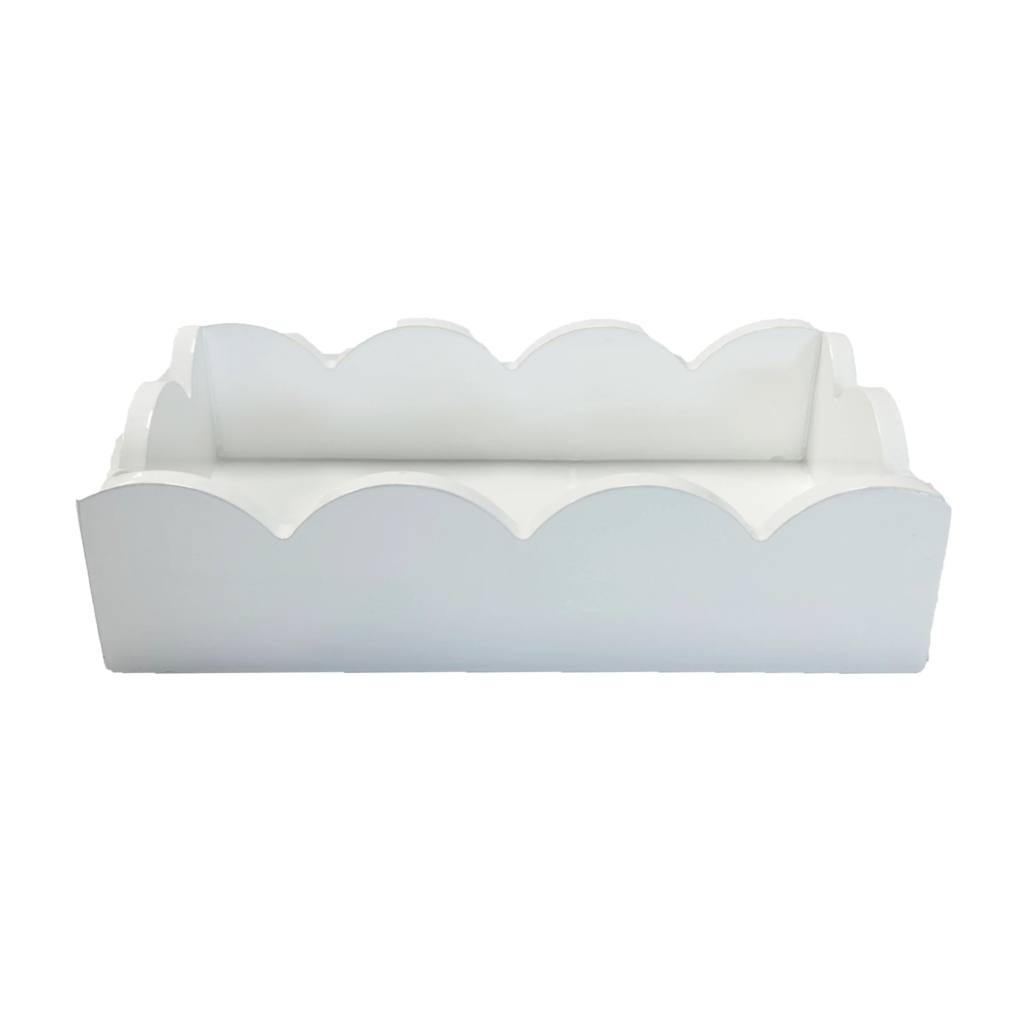 Village Design Studio Lacquer Scallop Edge Napkin Holder - Thumbnail 2